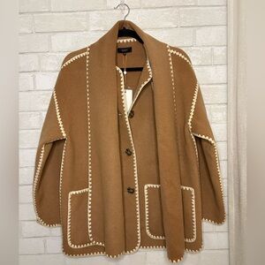 Quince Double-Faced Merino Wool Scarf Coat